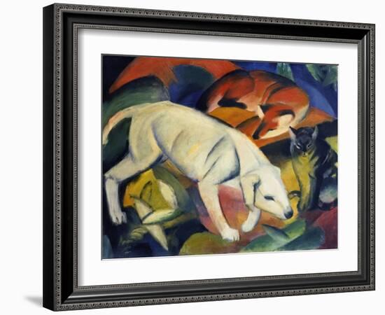 Three Animals (A Dog, a Fox, and a Cat), 1912-Franz Marc-Framed Giclee Print