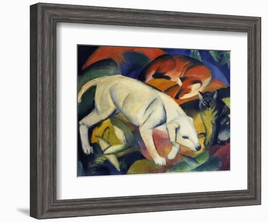 Three Animals (A Dog, a Fox, and a Cat), 1912-Franz Marc-Framed Giclee Print