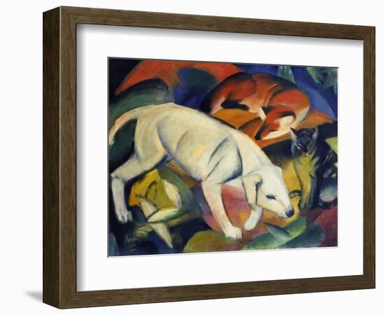 Three Animals (A Dog, a Fox, and a Cat), 1912-Franz Marc-Framed Giclee Print