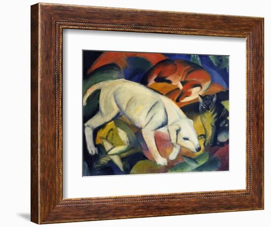 Three Animals (A Dog, a Fox, and a Cat), 1912-Franz Marc-Framed Giclee Print