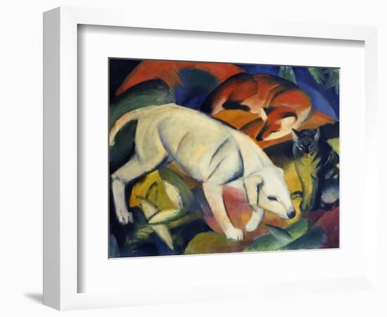 Three Animals (A Dog, a Fox, and a Cat), 1912-Franz Marc-Framed Giclee Print