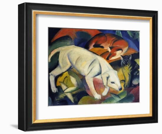 Three Animals (A Dog, a Fox, and a Cat), 1912-Franz Marc-Framed Giclee Print