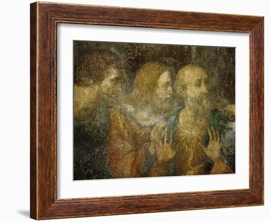 Three Apostles, Detail from Leonardo's Last Supper, 1498-Leonardo da Vinci-Framed Giclee Print