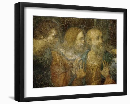 Three Apostles, Detail from Leonardo's Last Supper, 1498-Leonardo da Vinci-Framed Giclee Print