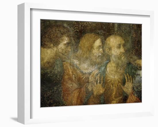 Three Apostles, Detail from Leonardo's Last Supper, 1498-Leonardo da Vinci-Framed Giclee Print