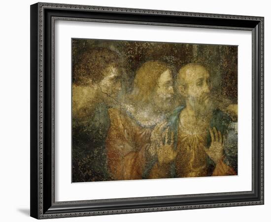 Three Apostles, Detail from Leonardo's Last Supper, 1498-Leonardo da Vinci-Framed Giclee Print