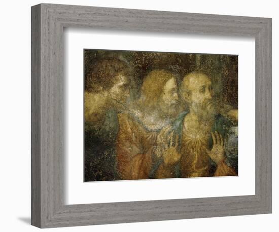 Three Apostles, Detail from Leonardo's Last Supper, 1498-Leonardo da Vinci-Framed Giclee Print