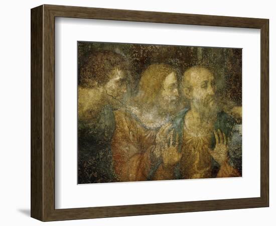 Three Apostles, Detail from Leonardo's Last Supper, 1498-Leonardo da Vinci-Framed Giclee Print