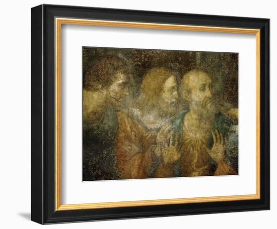 Three Apostles, Detail from Leonardo's Last Supper, 1498-Leonardo da Vinci-Framed Giclee Print