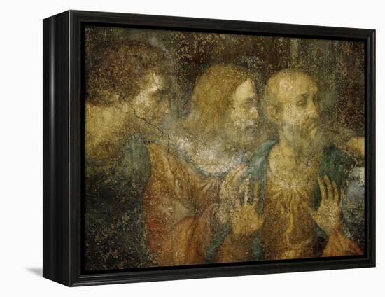 Three Apostles, Detail from Leonardo's Last Supper, 1498-Leonardo da Vinci-Framed Premier Image Canvas