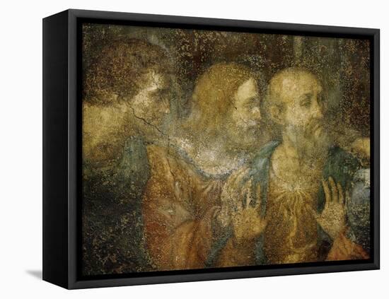 Three Apostles, Detail from Leonardo's Last Supper, 1498-Leonardo da Vinci-Framed Premier Image Canvas