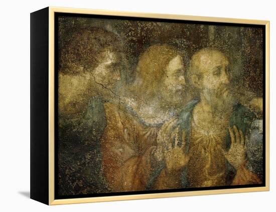 Three Apostles, Detail from Leonardo's Last Supper, 1498-Leonardo da Vinci-Framed Premier Image Canvas