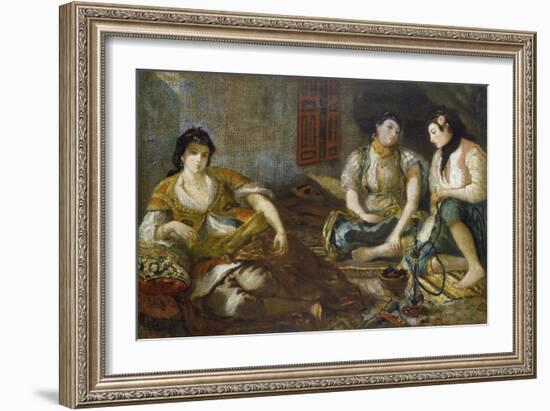 Three arab women (Study for the oil painting)-Eugene Delacroix-Framed Giclee Print