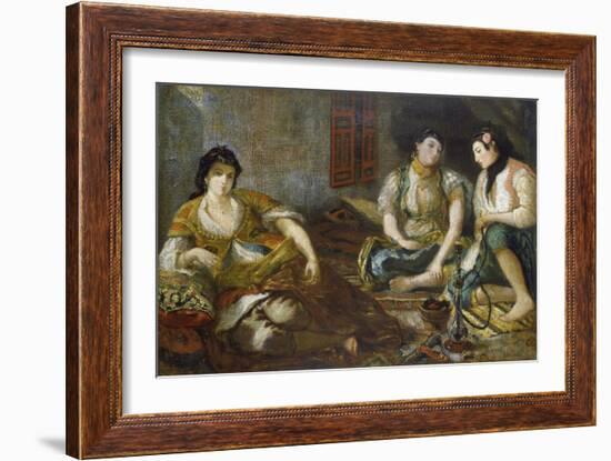 Three arab women (Study for the oil painting)-Eugene Delacroix-Framed Giclee Print