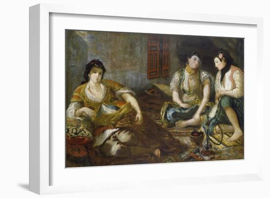 Three arab women (Study for the oil painting)-Eugene Delacroix-Framed Giclee Print