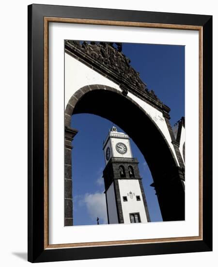 Three Arches, Symbolic Old Gates of the City, Ponta Delgada, Sao Miguel Island, Azores, Portugal-De Mann Jean-Pierre-Framed Photographic Print