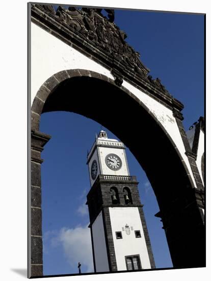 Three Arches, Symbolic Old Gates of the City, Ponta Delgada, Sao Miguel Island, Azores, Portugal-De Mann Jean-Pierre-Mounted Photographic Print