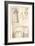 Three architectural drawings, c1472-c1519 (1883)-Leonardo Da Vinci-Framed Giclee Print