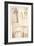 Three architectural drawings, c1472-c1519 (1883)-Leonardo Da Vinci-Framed Giclee Print