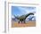 Three Argentinosaurus Dinosaurs Walking in the Desert-null-Framed Premium Giclee Print