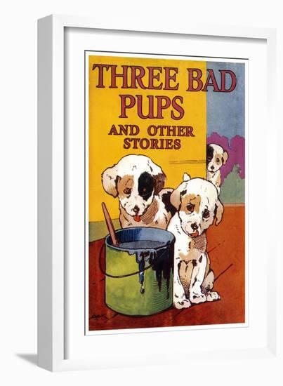 Three Bad Pups And Other Stories-AEK-Framed Art Print