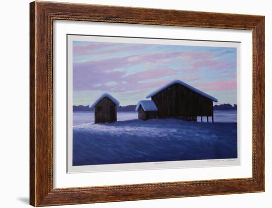 Three Barns-Norman R^ Brown-Framed Collectable Print