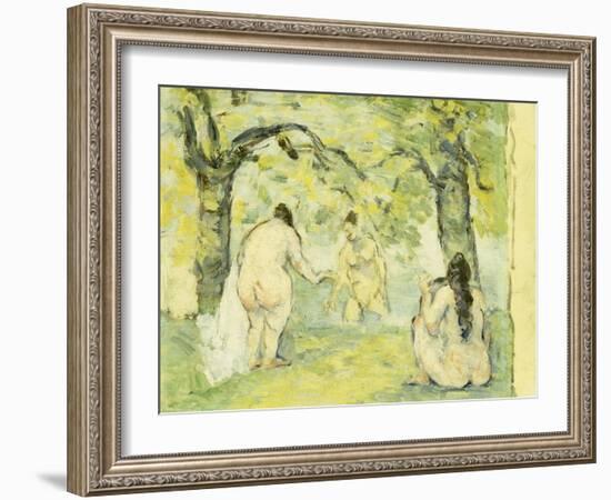 Three Bathers, 1875-77-Paul Cézanne-Framed Giclee Print