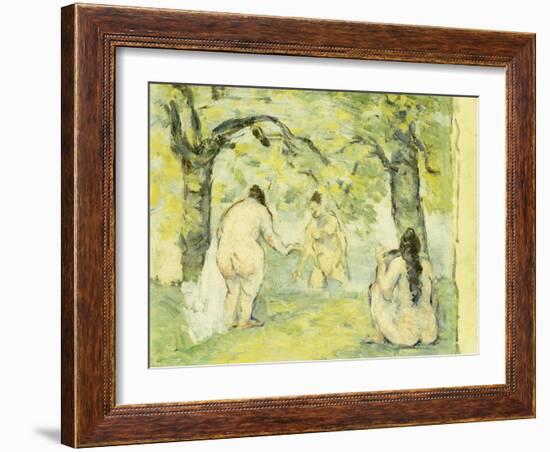 Three Bathers, 1875-77-Paul Cézanne-Framed Giclee Print