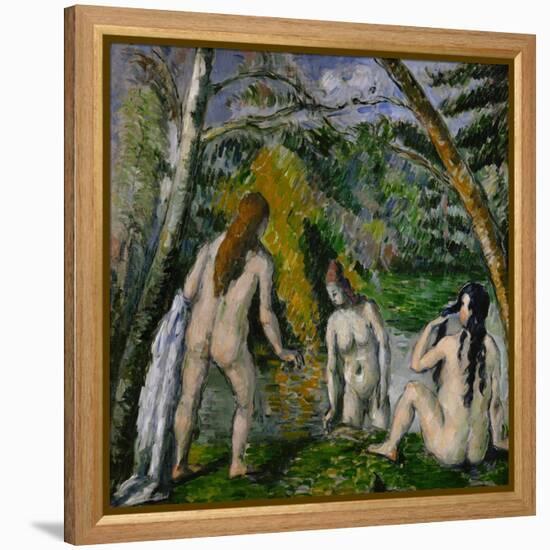 Three Bathers, 1879-1882-Paul Cézanne-Framed Premier Image Canvas