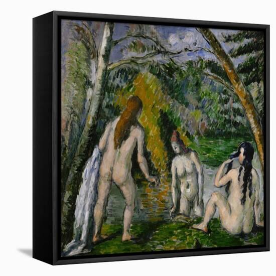 Three Bathers, 1879-1882-Paul Cézanne-Framed Premier Image Canvas