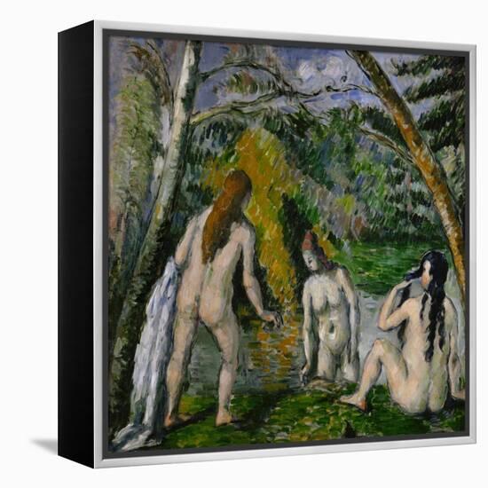 Three Bathers, 1879-1882-Paul Cézanne-Framed Premier Image Canvas