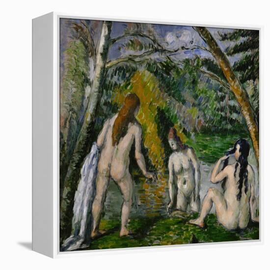 Three Bathers, 1879-1882-Paul Cézanne-Framed Premier Image Canvas