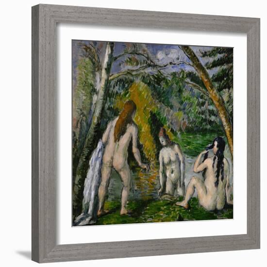 Three Bathers, 1879-1882-Paul Cézanne-Framed Giclee Print
