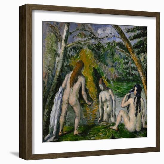 Three Bathers, 1879-1882-Paul Cézanne-Framed Giclee Print