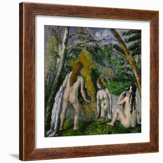 Three Bathers, 1879-1882-Paul Cézanne-Framed Giclee Print