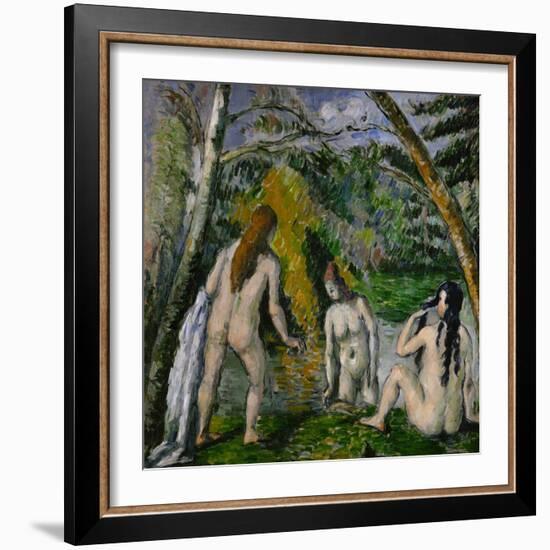 Three Bathers, 1879-1882-Paul Cézanne-Framed Giclee Print