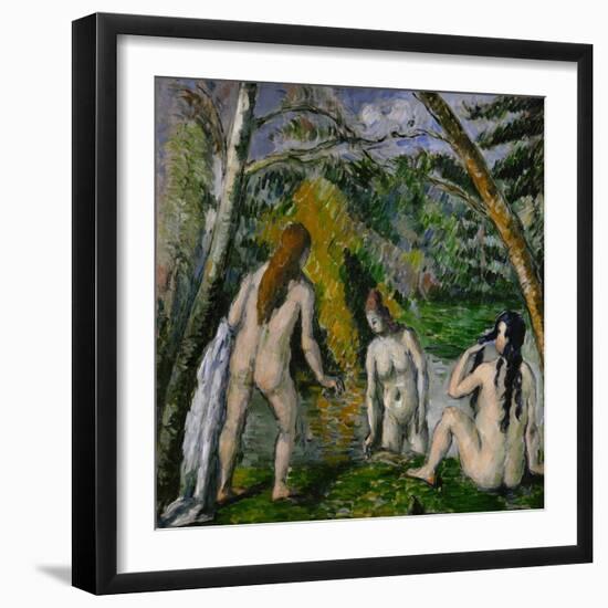 Three Bathers, 1879-1882-Paul Cézanne-Framed Giclee Print