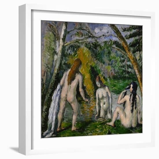 Three Bathers, 1879-1882-Paul Cézanne-Framed Giclee Print