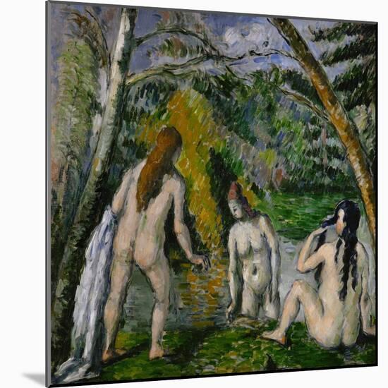 Three Bathers, 1879-1882-Paul Cézanne-Mounted Giclee Print