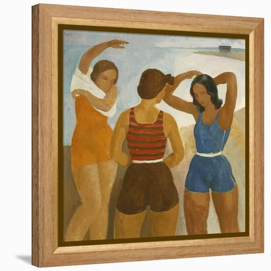 Three Bathers at Lake Balaton-Karoly Patko-Framed Premier Image Canvas