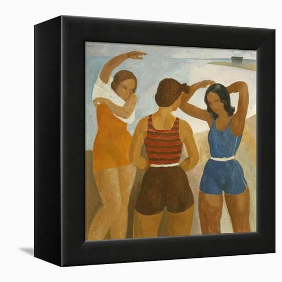 Three Bathers at Lake Balaton-Karoly Patko-Framed Premier Image Canvas