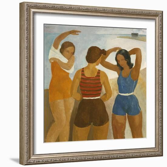 Three Bathers at Lake Balaton-Karoly Patko-Framed Giclee Print