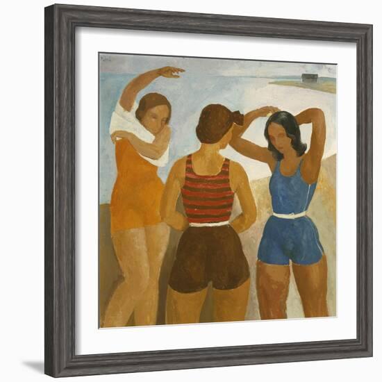 Three Bathers at Lake Balaton-Karoly Patko-Framed Giclee Print