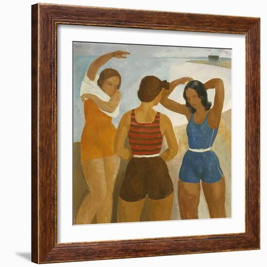 Three Bathers at Lake Balaton-Karoly Patko-Framed Giclee Print