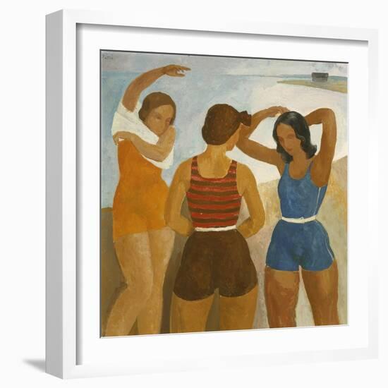 Three Bathers at Lake Balaton-Karoly Patko-Framed Giclee Print