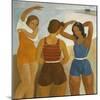 Three Bathers at Lake Balaton-Karoly Patko-Mounted Giclee Print