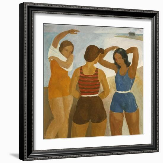 Three Bathers at Lake Balaton-Karoly Patko-Framed Giclee Print