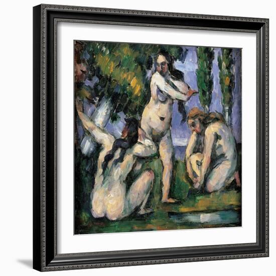 Three Bathers-Paul Cézanne-Framed Giclee Print