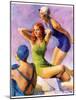 "Three Bathing Beauties,"July 8, 1933-John LaGatta-Mounted Giclee Print