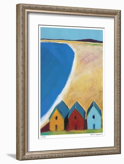 Three Beach Cabanas-Gale McKee-Framed Giclee Print